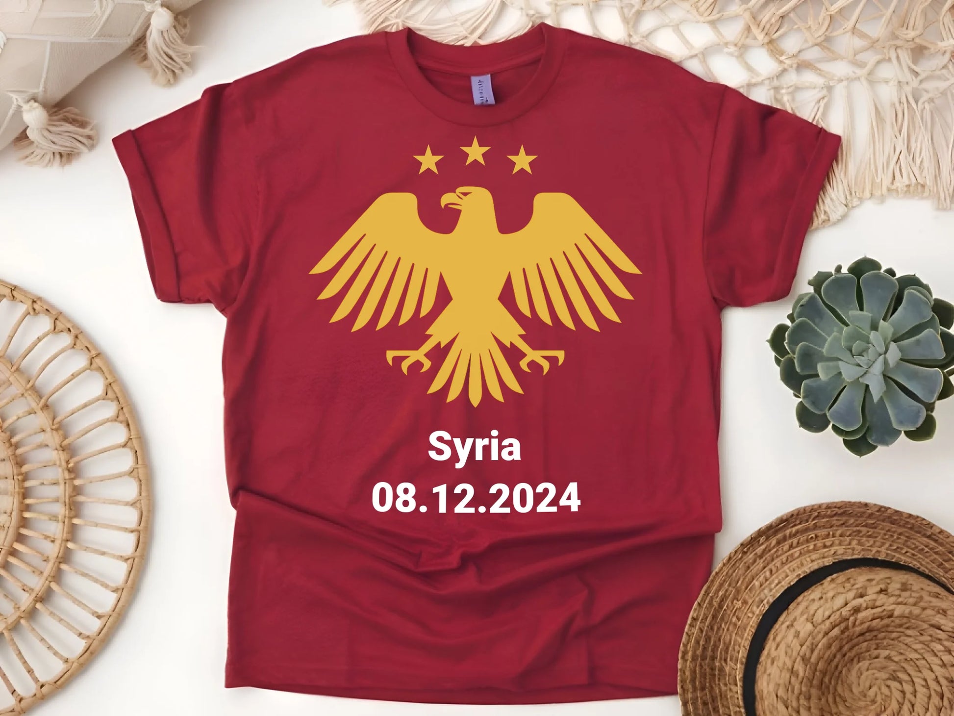 Gildan5000 Cardinal FlatLay Mockups